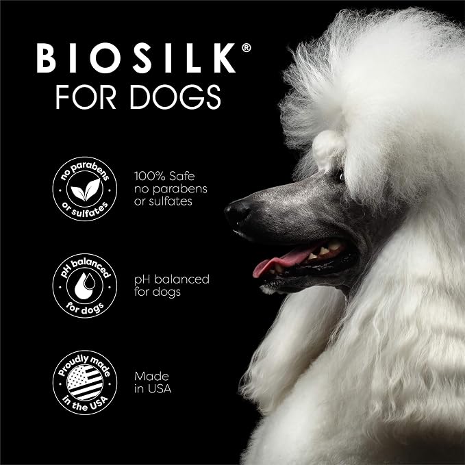 BioSilk Silk Therapy Conditioning Detangling Dog Spray, 7 Fl Oz Bottle | Coconut oil formula, leave-in detangler, sulfate-free, smooths and conditions coat