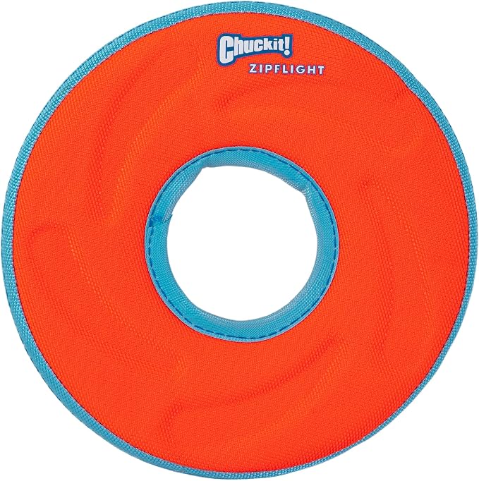 Chuckit! Zipflight Flying Disc Dog Toy, Small (6"), Green and light Blue