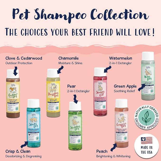 Bobbi Panter Whitening Dog Shampoo Aloe Vera, Chamomile, Jojoba & Lavender – Brightening Natural Formula for All Coats, Enhances Shine & Softness, Tear-Free, 20:1 Concentrate, 13 oz (Case of 12)