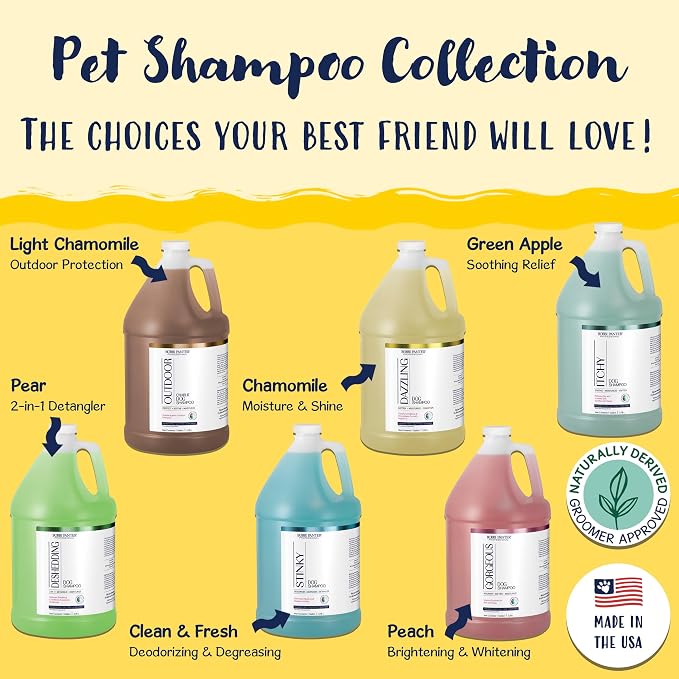 Bobbi Panter 2-in-1 Dog Shampoo & Conditioner for Shedding – Detangling Natural Formula Reduces Shedding & Tangles, Softening, Tear-Free, 10:1 Concentrate, Made in USA, 1 Gallon