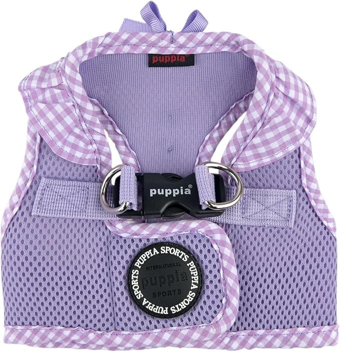 Puppia Vivien Dog Vest Harness B (Step-in) Fashionable Mesh Spring Summer Harness for Small Dogs, Violet, Small