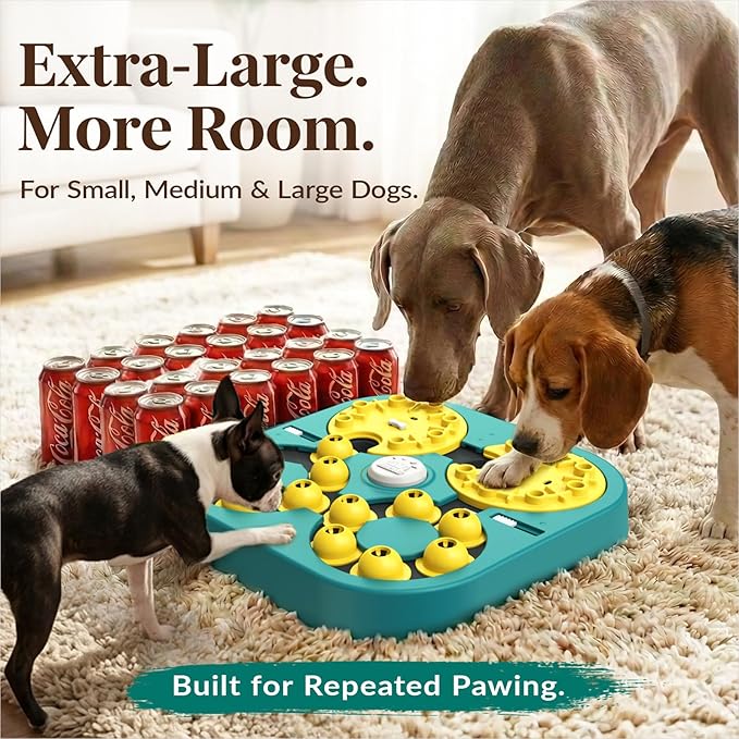 KADTC Dog Puzzle Toy, XL Size, 5 Levels in 1 & 6 Ways to Play, Beginner to Expert Difficulty, Mental Stimulation Enrichment Toy for Smart Dogs