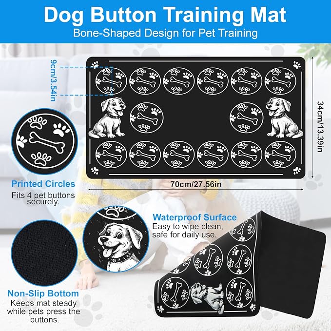 Dog Buttons for Communication, 14 Pack, 10 Color