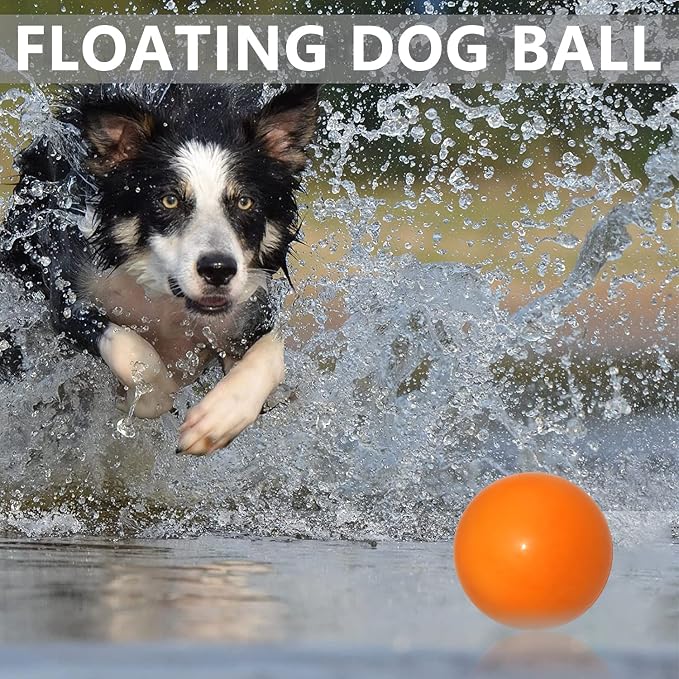 KAIKER Dog Balls Indestructible, Solid Rubber Bouncy, Large Breed