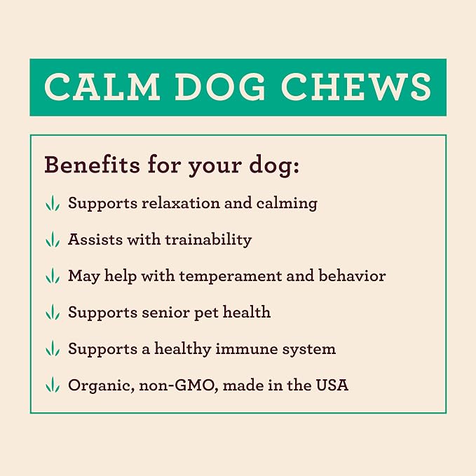 Hemp Well Calm Soft Chews for Dogs, Organic Stress Relief for Pets, 8ct