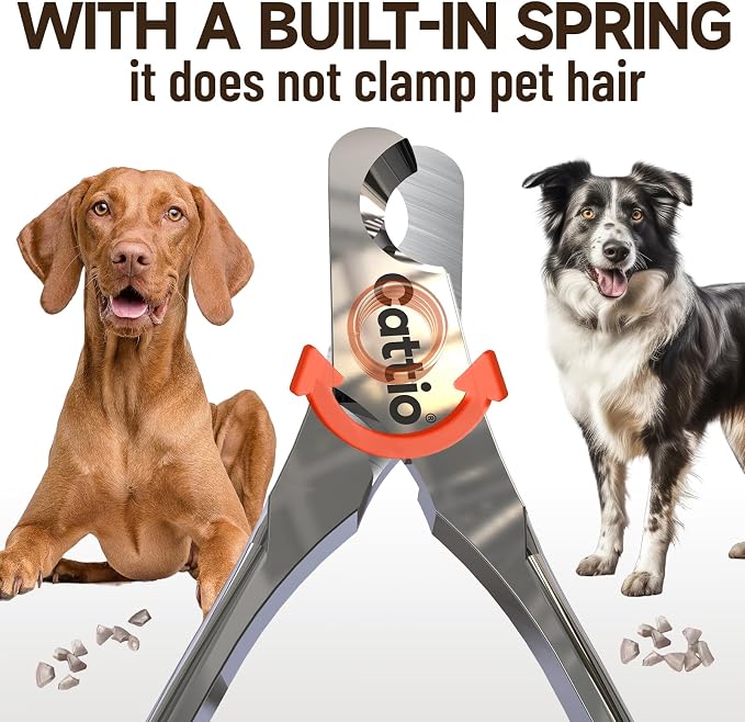 Dog Nail Clippers, All Steel with Built-in Spring