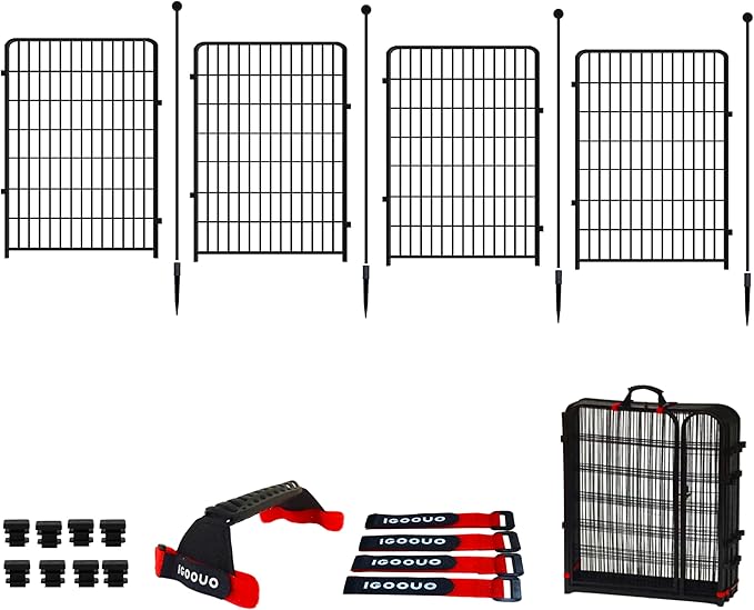 Rustproof Dog Playpen Add-On Panels, 36in 4 Panels