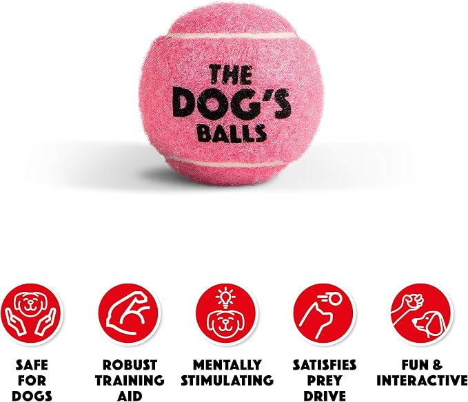 The Little Dog’s Balls Small Dog Tennis Balls 6-Pack Pink Floats in Water | Our fetch balls combine non-abrasive felt exterior and a thicker rubber core Durable Dog Toy for Outdoor Play & Training