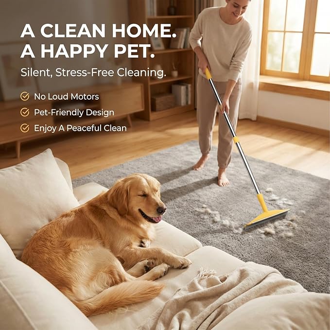 Carpet Rake for Pet Hair Removal, Metal, Xtra
