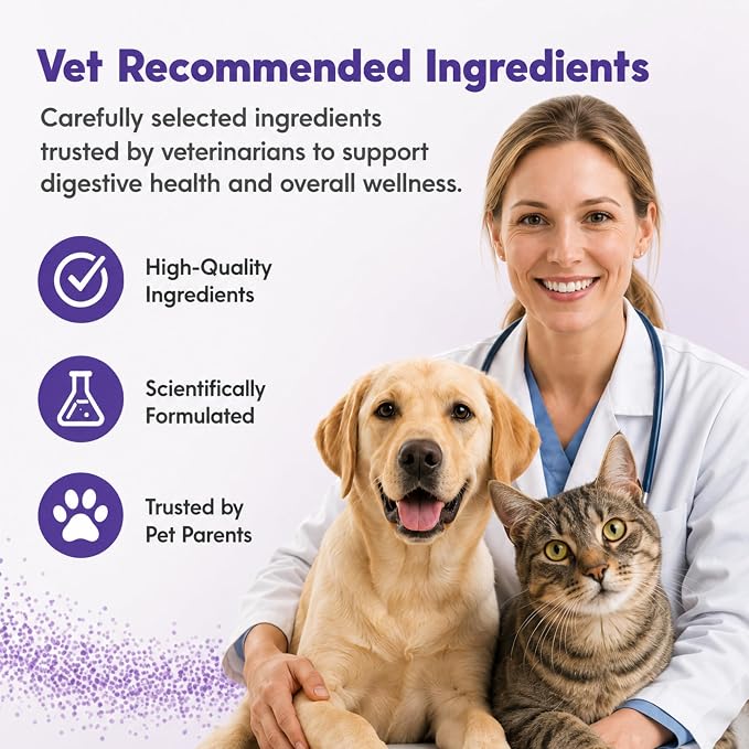 FloraCare GI Digestive Paste for Dogs & Cats – Helps Diarrhea, Upset Stomach & Occasional Gastric Distress – Gut Health Support with Easy Oral Syringe – Veterinarian Recommended Digestive Aid – 60cc