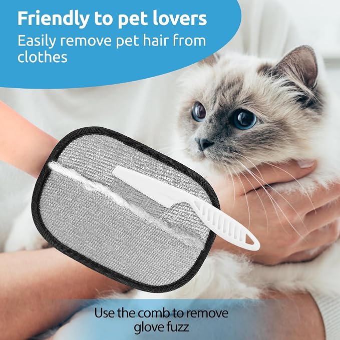SAWMONG Pet Hair Removal Glove, 2-Pack