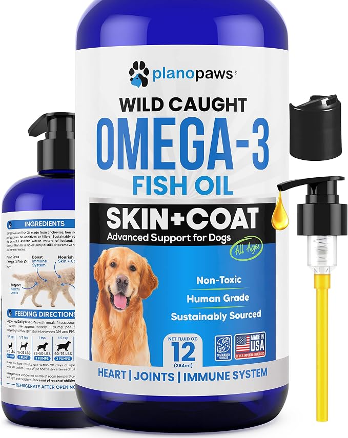 Omega 3 Fish Oil for Dogs - Supports Shedding and Itching, Skin and Coat