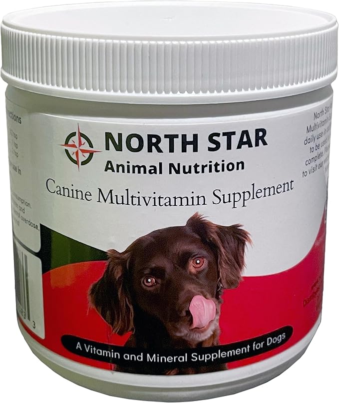 Canine Multivitamin Supplement All-in-one - 8 oz Powder for Dogs with Minerals, Vitamins, Prebiotics and Probiotics to Keep Dogs Healthy.