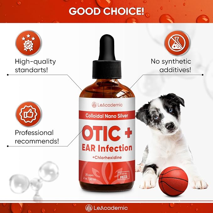 Dog Ear Infection Treatment, OTIC+ with Nano Silver, 2 oz