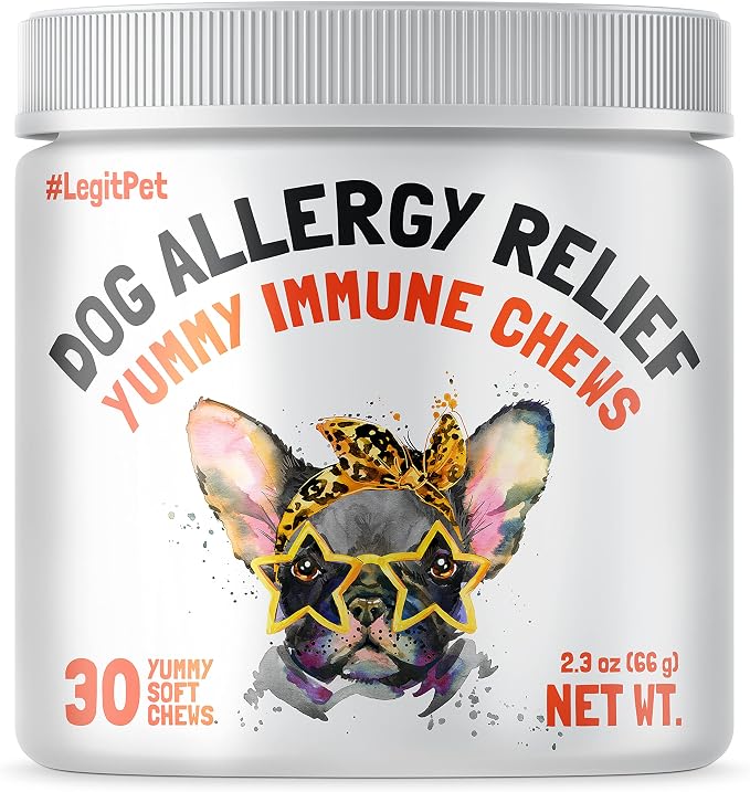 LEGITPET Dog Vitamins & Hip & Joint Supplement & Allergy Relief Chews & Calming