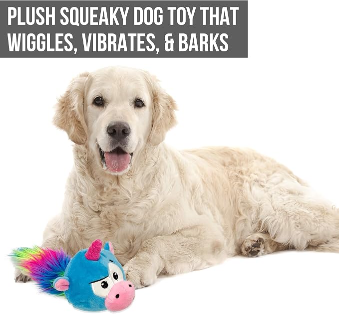 Hyper Pet Doggie Tail and Unicorn Pal Interactive Plush Dog Toys, 2 Pack | Value duo wiggles, vibrates and barks to bust boredom with stimulating play, colors may vary, keeps curious pups engaged
