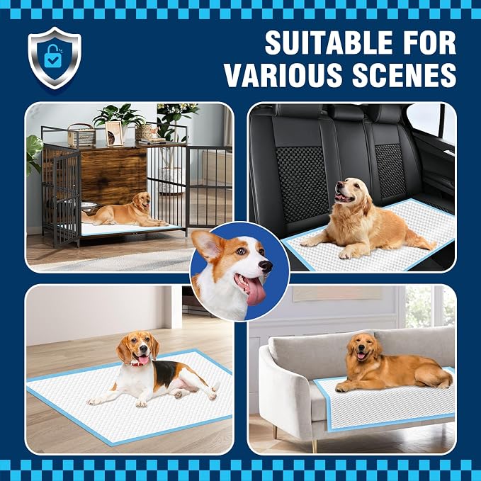VJJ Puppy Pads XL 30"x35", 50 Count Pee Pads for Dogs Large for Doggie&Cats, Disposable Dog Pee Pads Extra Large, X-Large Potty Pads for Indoor, Outdoor Use