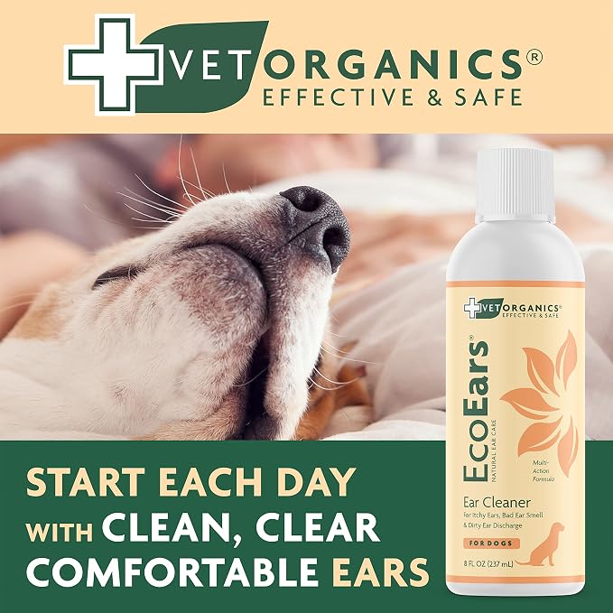 Vet Organics EcoEars Dog Ear Cleaner, 8 oz (2 Pack)