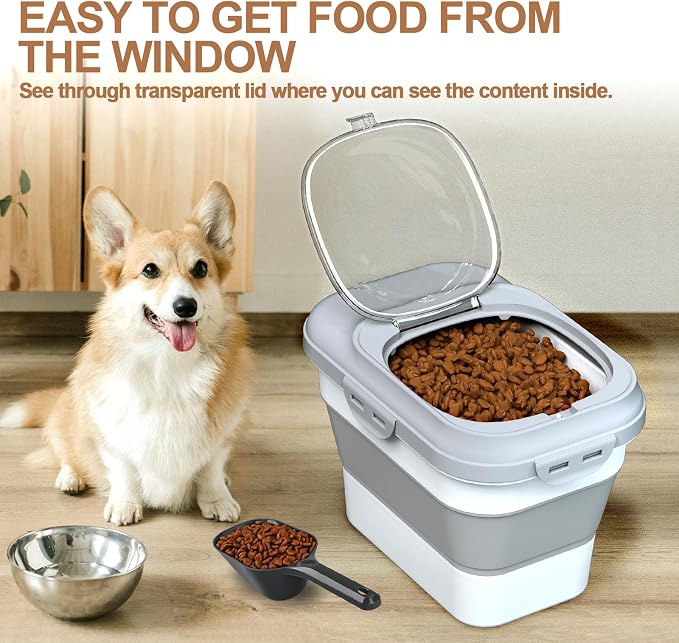 TIOVERY Dog Food Storage Container Small, Small, Clear