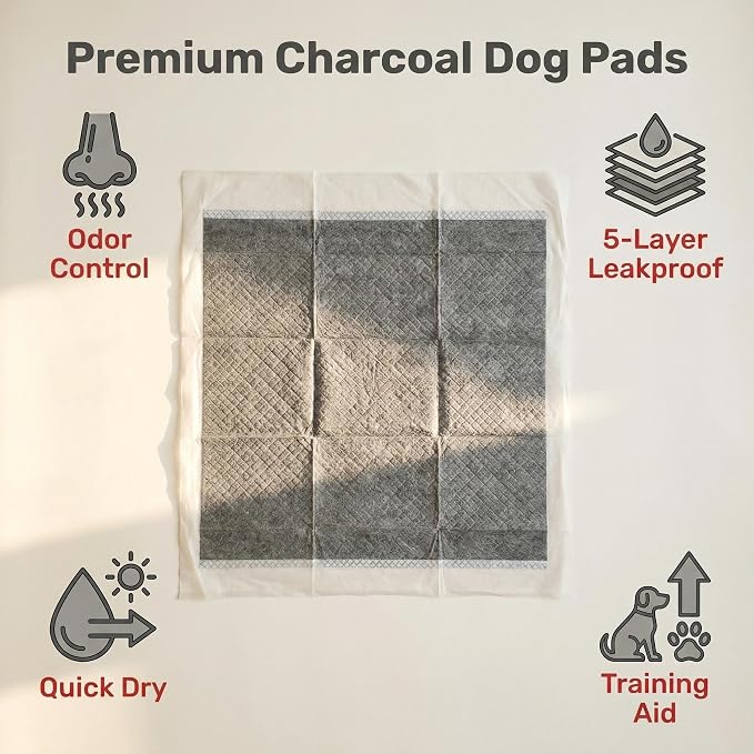50 Count Dog Pee Pads, Super Absorbent Puppy Training Pads, Leak-Proof & Odor Control Disposable XL 28×34 Potty Pads for Dogs, Puppies, Doggie and Pets