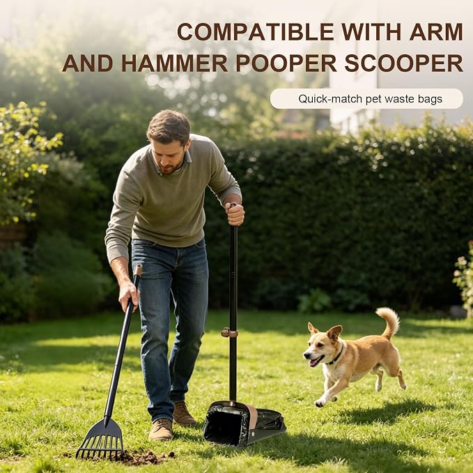 Pooper Scooper Bags Compatible with Arm and Hammer 80PCS | Dog Waste Bags for Swivel Bin & Rake Pooper Scooper,Bags for Pet Waste Refill