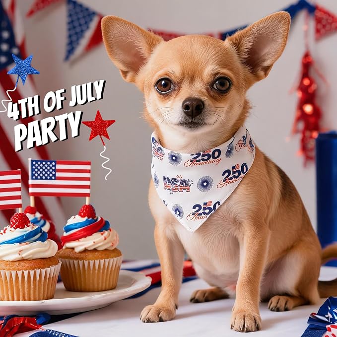 250th Anniversary Dog Bandana, Large, Large