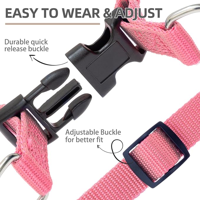 PUPTECK No Pull Dog Harness Medium Sized Step-in Adjustable Puppy Vest | Soft Webbing Basic Halter with ID Tag for Outdoor Walking
