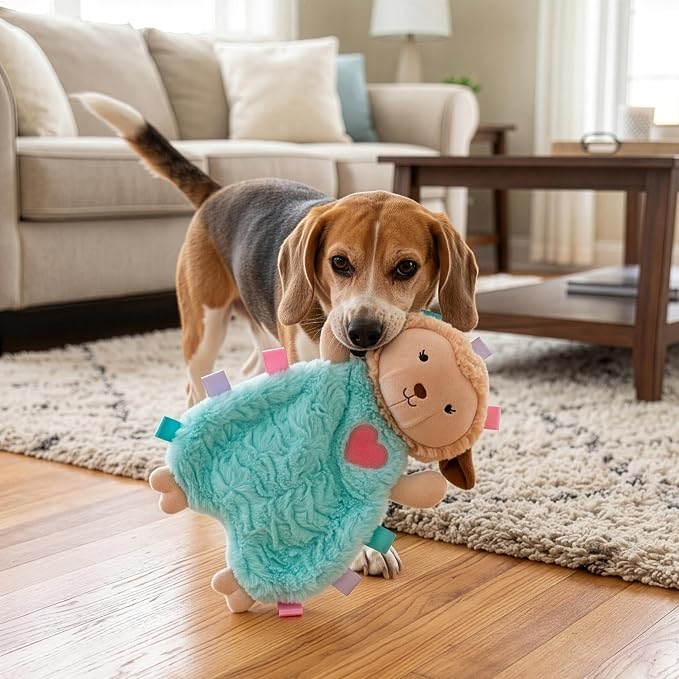 SPOT Soothers Tabbie Lambie Dog Toy - 12in Stuffing-Free Calming Plush with Lavender Scent & Squeaker for Puppies & Small Dogs, Separation Anxiety Relief - 1 of 3 Assorted Colors, Sent at Random