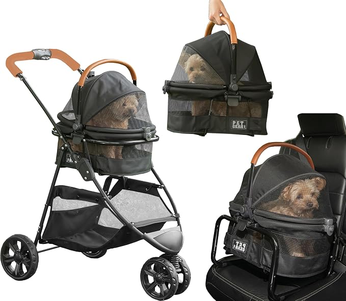 Pet Gear 3-in-1 View 360 Travel System Stroller - Dark Charcoal, 3 Wheel
