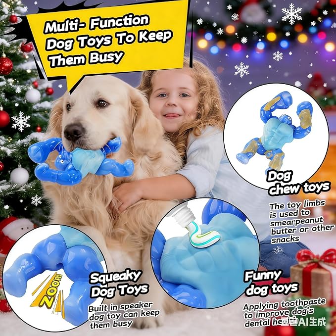 Furdog Dog Toys for Aggressive Chewers Indestructible Dog Toy for Large Dogs Tough Dog Toys to Keep Them Busy