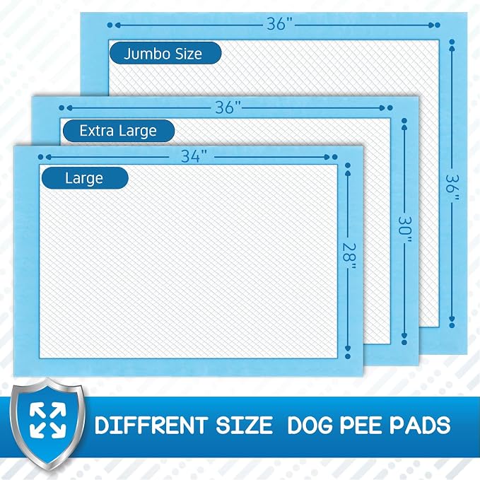CROCI Dog Pee Pads Extra Large 36x36in, Puppy Pads XL with Adhesive Tabs, XL Pee Pads for Large Dogs, Super Absorbent Up to 10 Cups, Leak-Proof & Quick-Dry, Disposable (30 Counts)