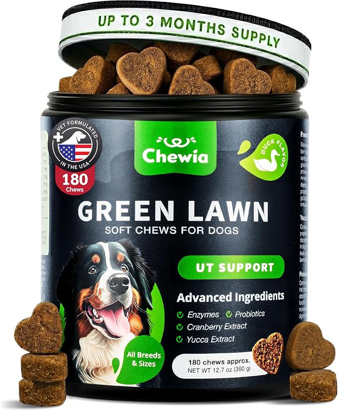 Dog Urine Neutralizer Chews – Grass Saver for Lawn & Green Grass
