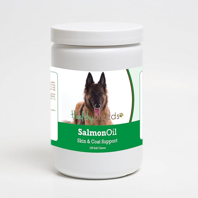 Healthy Breeds Belgian Tervuren Salmon Oil Soft Chews 120 Count
