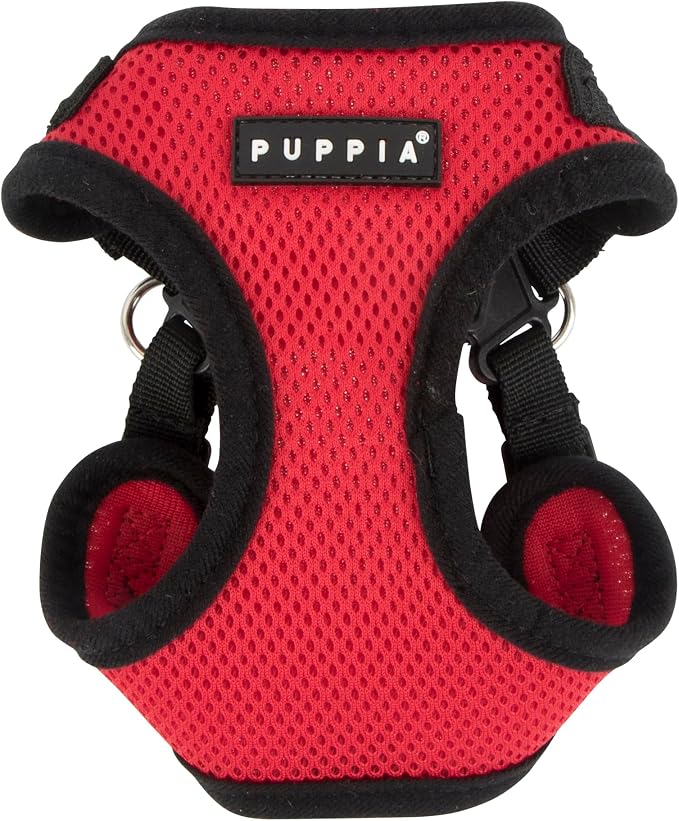 Puppia PARA-HC1533-RD-S Red Soft Harness C Pet-Vest-Harnesses, Small