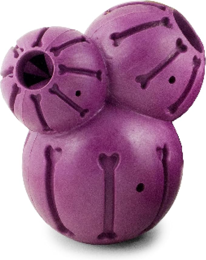 PetSafe Busy Buddy Barnacle Treat Dispensing Dog Toy, Medium | 3 Treat Meter Prongs Randomly Dispense Kibble, Bone-Shaped Grooves Hold Spreadable Treats Like Peanut Butter
