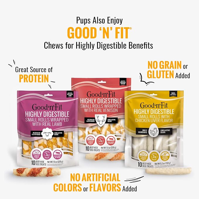 Good 'n' Tasty Triple Flavor Puree Mix-Ins Dog Food Topper Treats for All Dogs, 7 Count, Easy Single-Serve Portions, Added Protein with Salmon, Tuna and Krill, No Chicken or Beef Added (Pack of 2)