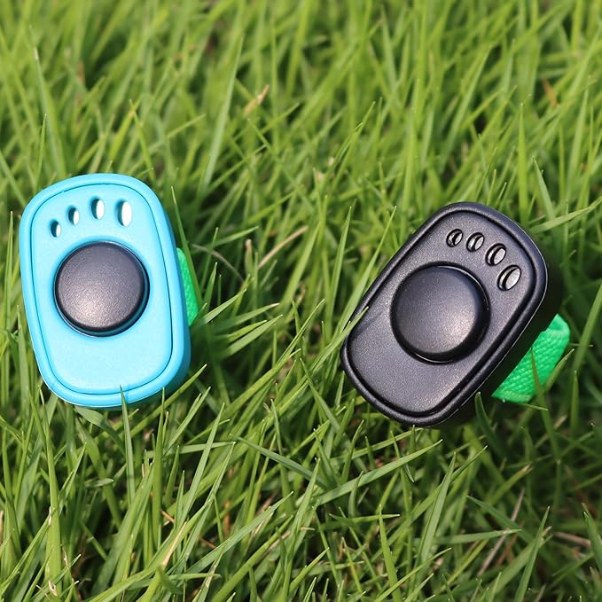 Pet Clicker, Mini Finger, Black & Blue