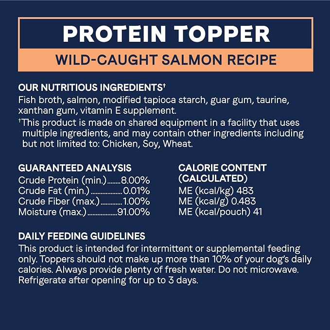Canidae Pure Protein Topper Wet Dog Food - Wild-Caught Salmon Recipe in Gravy, 3 oz. (Case of 12)