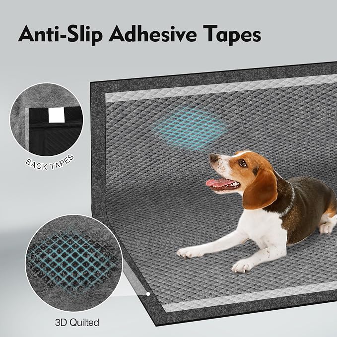SCLOSE Charcoal Pee Pads for Dogs, 36"x36", Extra Large Puppy Pads XL, Odor Control Dog Pee Pads, Activated Carbon Jumbo Disposable Training Pad, Anti-Slip Potty Pads, Doggy Pads 30 Counts