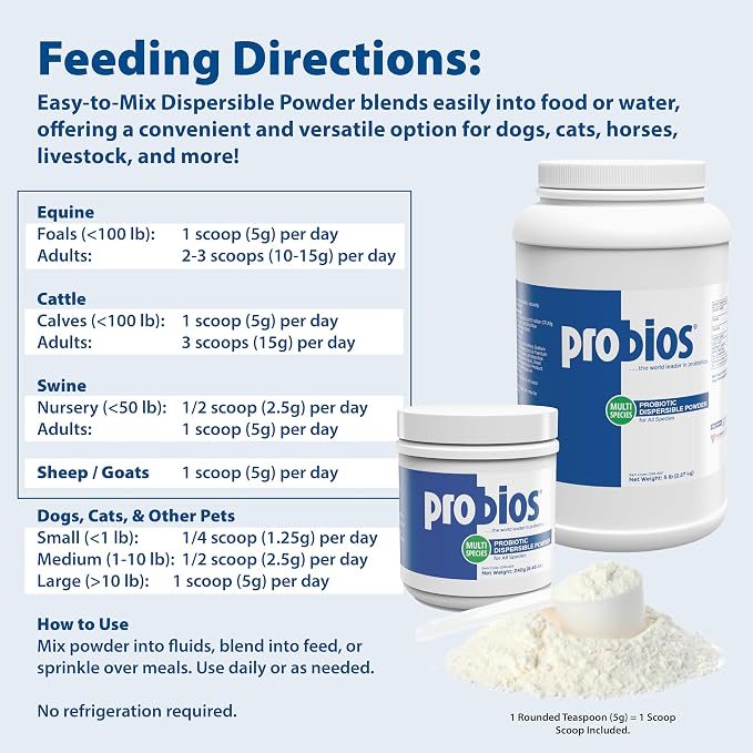 Probios Digestive Support Powder for Pets, 5 lb