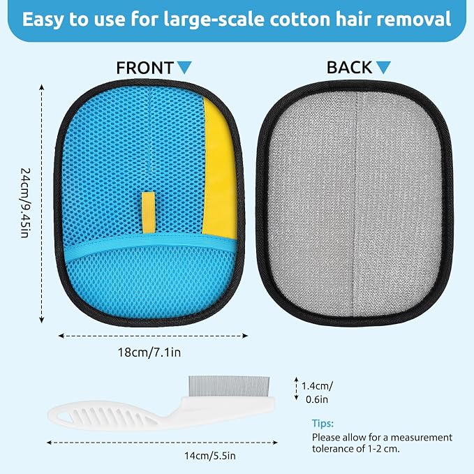 SAWMONG Pet Hair Removal Glove, 2-Pack