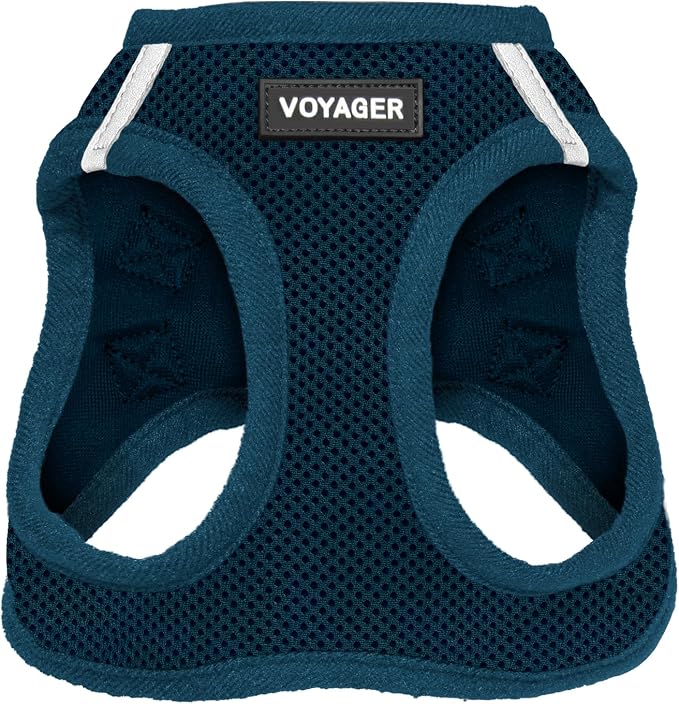 Voyager Step-in Air Dog Vest Harness - Blue, Small | 14.5-16" in Chest, Reflective Bands, All Weather Breathable Air Mesh, Cats Compatible, Lightweight, Fast Drying