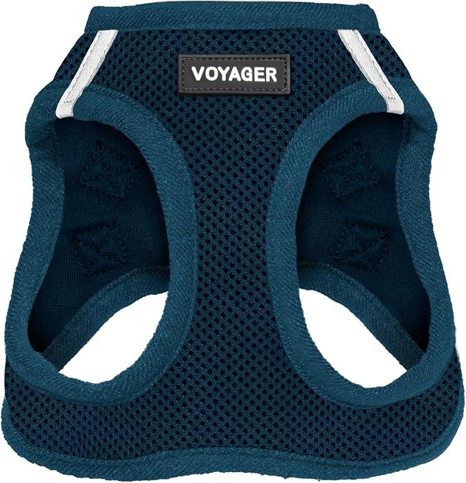Voyager Step-in Air Dog Vest Harness - Blue, XX-Small | 12 - 13.5" in Chest, Reflective Bands, All Weather Breathable Air Mesh, Cats Compatible, Lightweight, Fast Drying
