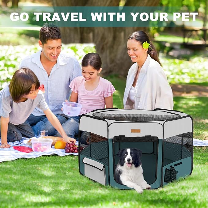 Portable Foldable Dog Playpen - Pet Tent, XL (No Carry Bag)