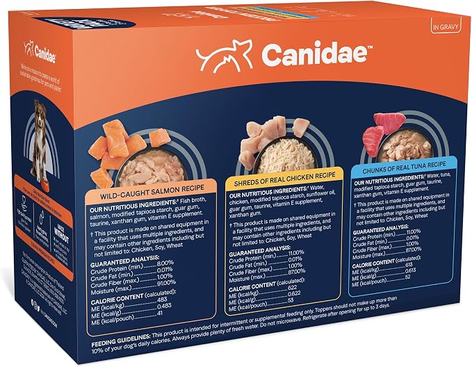 Canidae Pure Protein Topper Variety Pack, 3 oz. (Case of 12)