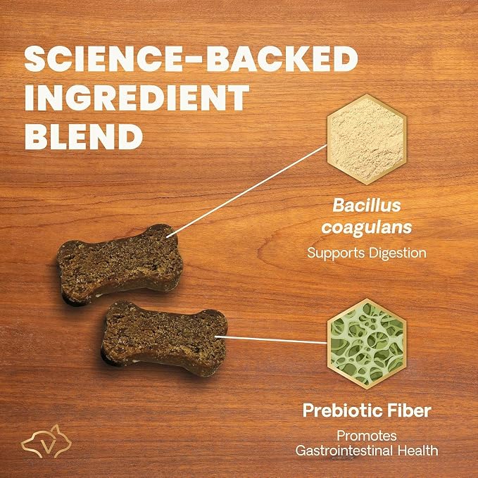 VetriScience Gut Health Chews for Dogs, Duck, 120 Count