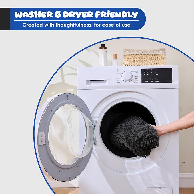 Dog Towel Microfiber – Super Absorbent Fast Dry Dog Towels for Drying Dogs, Soft Pet Bath Towel with Hand Pockets, Large & Small Dogs, Machine Washable (Black)