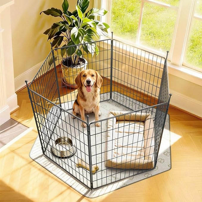 FXW MiniPaws Unleashed Dog Playpen, 32in 6 Panels