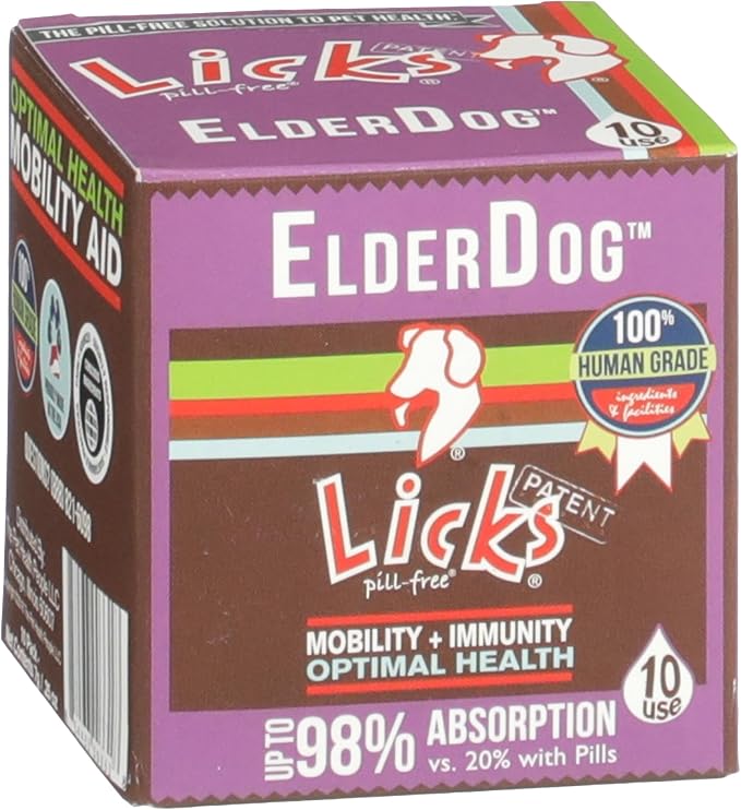 Licks Senior Pet Health, Omega 3, Savory Flavor, 10 Packets