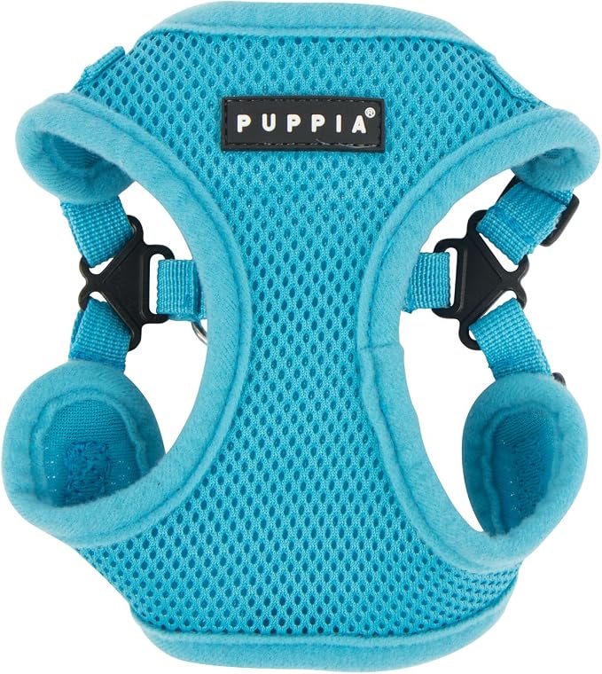 Puppia PARA-HC1533-SB-S Sky Blue Soft Harness C Pet-Vest-Harnesses, Small